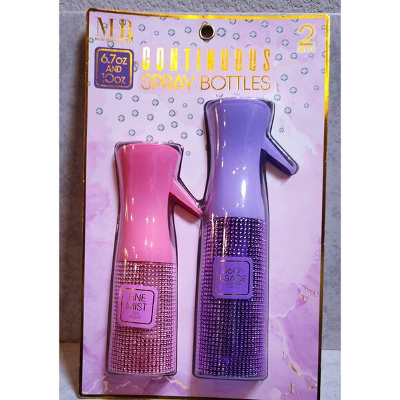 Must-Have Beauty 2-Piece Continuous Spray Bottles Pink & Purple 6.7oz & 10oz - Picture 6 of 6